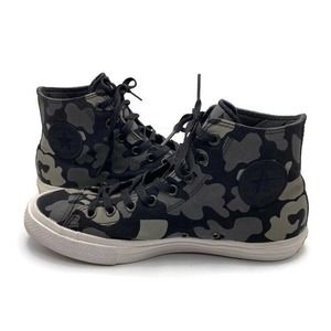 Converse All Star Chuck Taylor II Black Camo High Tops Unisex Men 10 Women 12